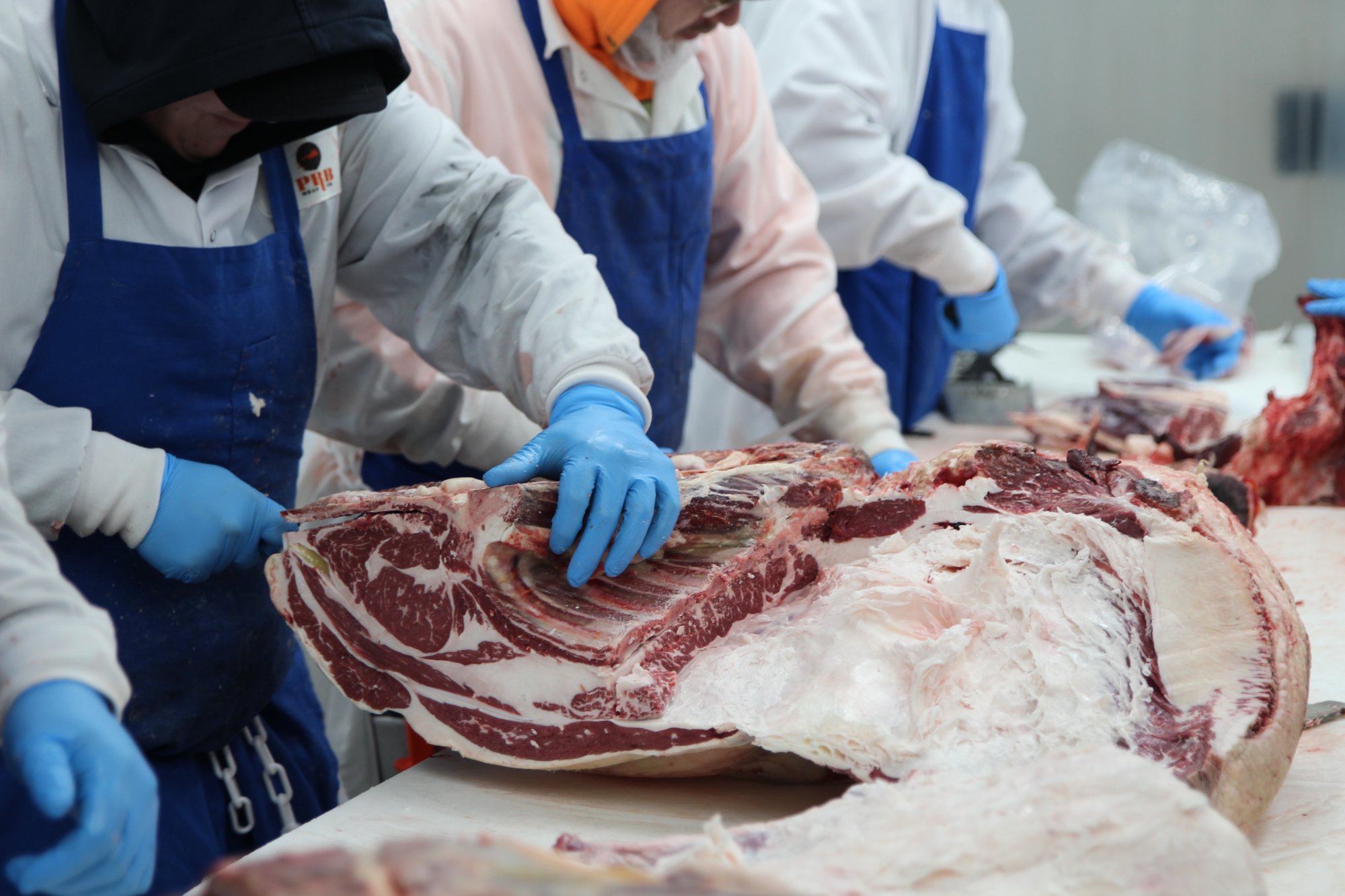 Butcher team at work